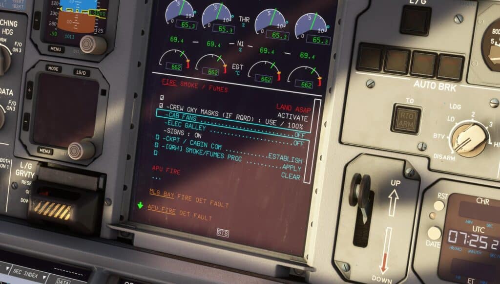 Listes de contrôle A380X ECAM