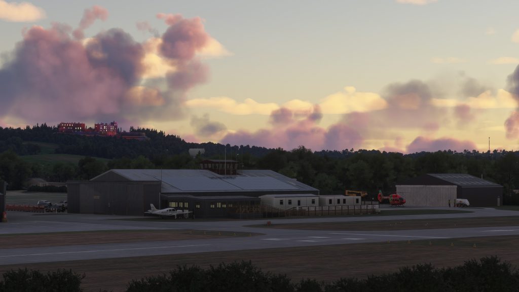 L'aéroport Welshpool de Burning Blue Design pour MSFS 2020 et MSFS 2024 TAPON À DAWN ou DUSK. 