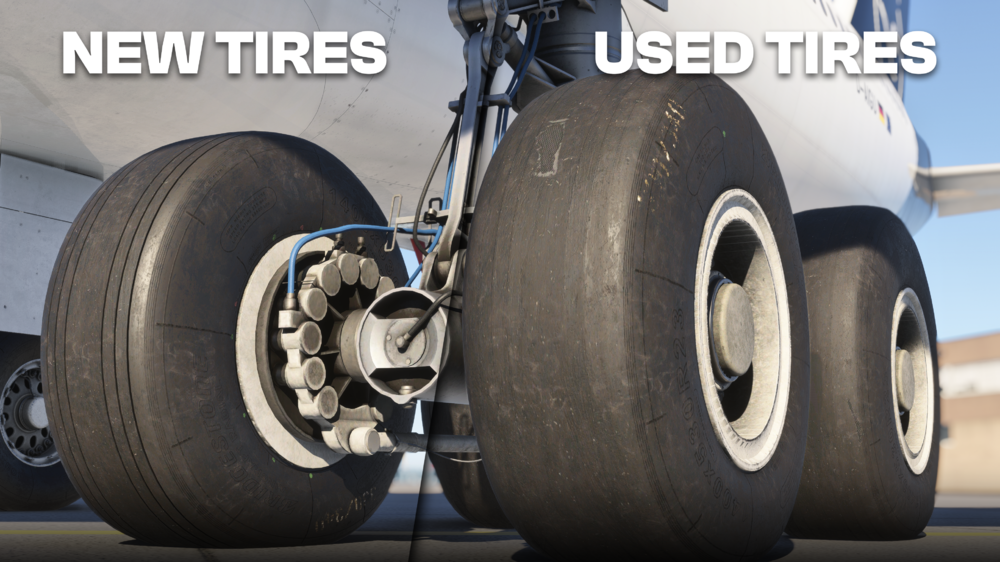 Aviliné A340 INIBUILDS pour MSFS 2024 Tire Wear