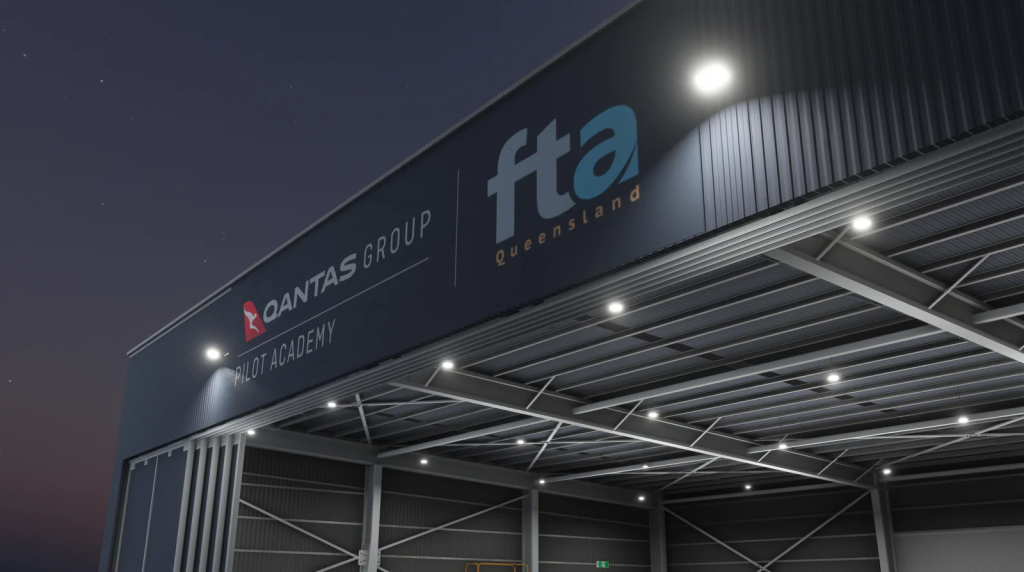 Le hangar Qantas à l'aéroport de Toowoomba Wellcamp à MSFS.