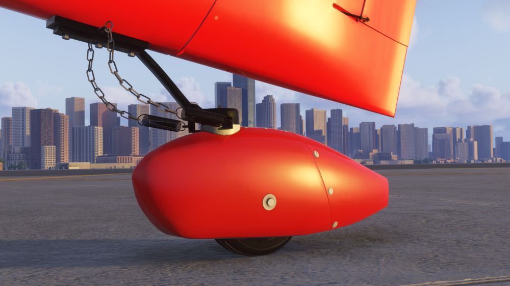 La flexion de l'équipement peut être vue à partir d'une vue externe.