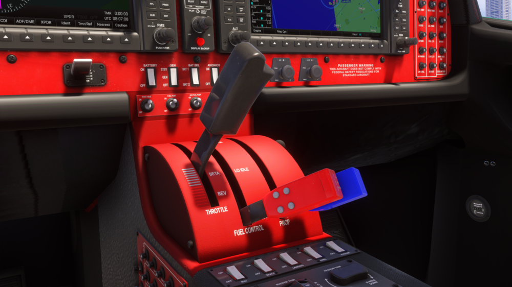 Le cockpit très détaillé de la fusée de poche dans MSFS.