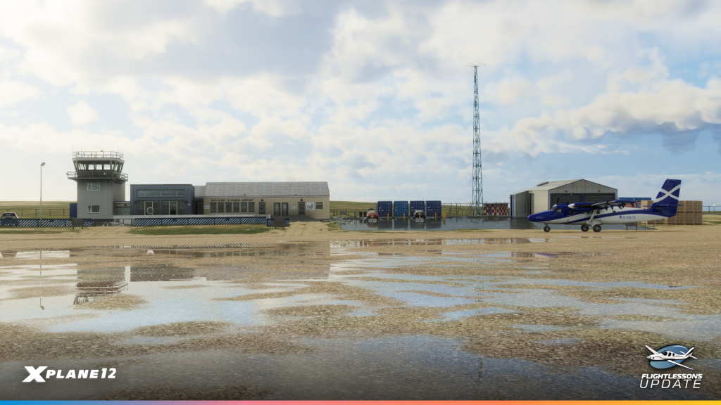 Représentation mise à jour du paysage de l'aéroport de Barra