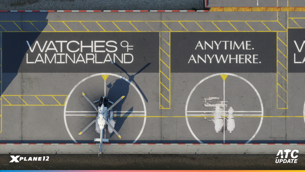 Vue aérienne des aires d'hélicoptère et des marquages de l'héliport du centre-ville de Manhattan (KJRB)