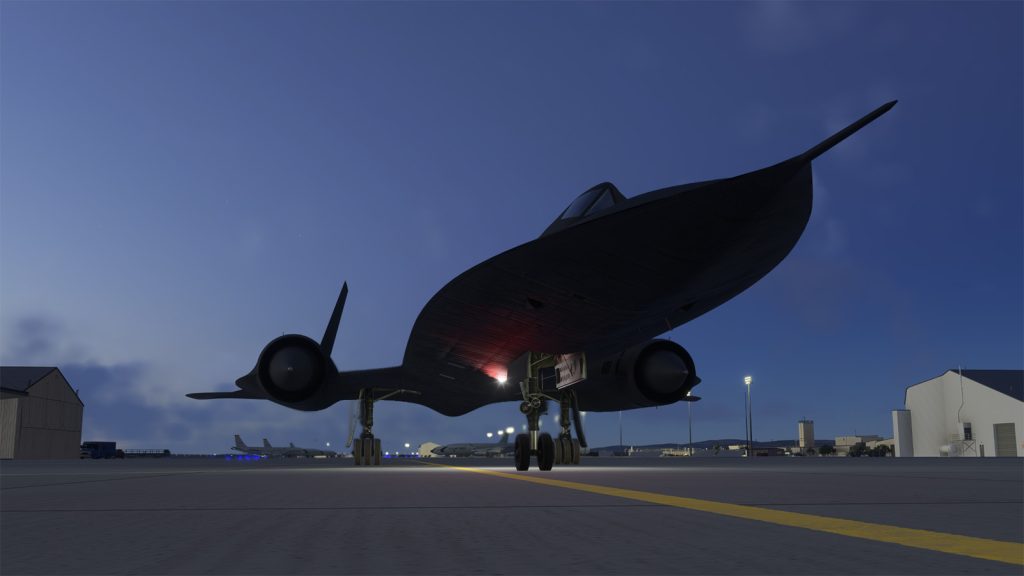 En vue sim du SR71 A bêta de la simulation Blackbird pour MSFS 2024