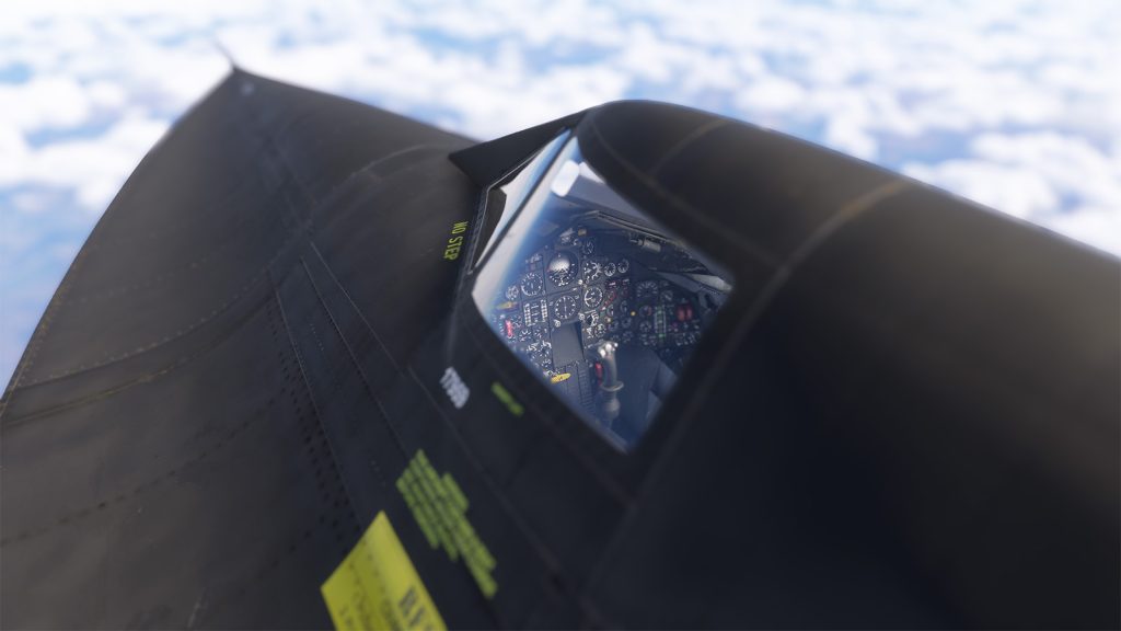 En vue sim du SR71 A bêta de la simulation Blackbird pour MSFS 2024