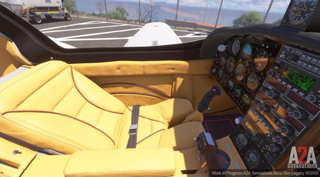A2A Simulations Accu-Sim Legacy RG550 aperçu du cockpit travail en cours
