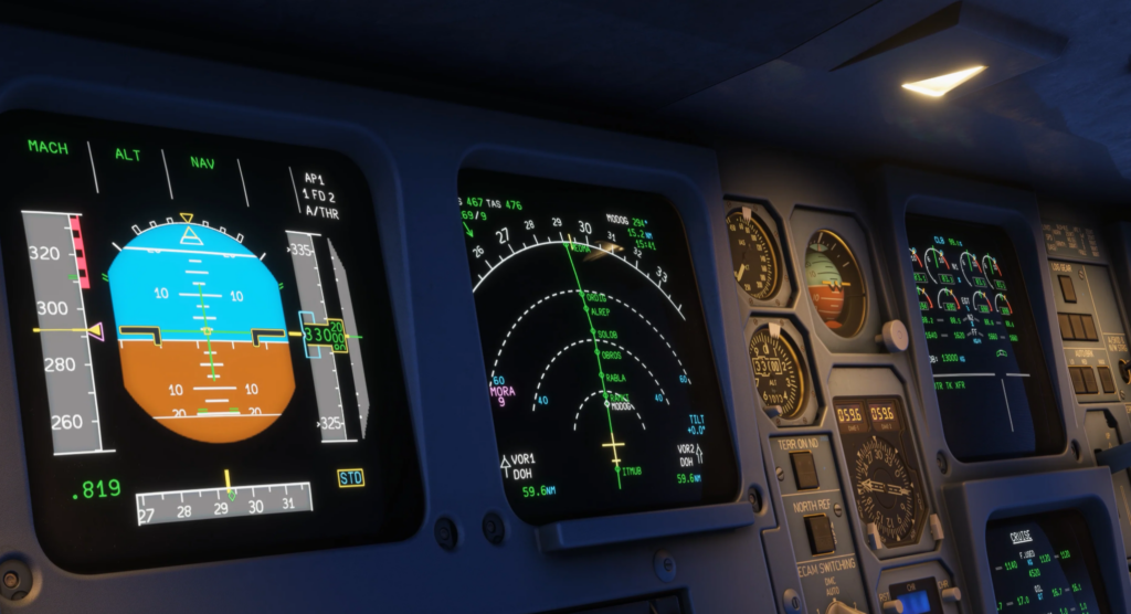 iniBuilds affiche le poste de pilotage de l'Airbus A340 dans Microsoft Flight Simulator 2024