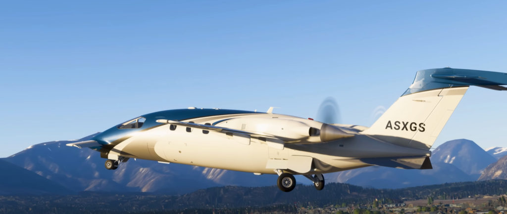Modèle extérieur et hélices FlightFX Piaggio P.180 Avanti II dans Microsoft Flight Simulator 2024