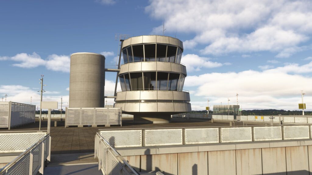 Infrastructures et bâtiments aéroportuaires de l'aéroport de Düsseldorf recréés pour MSFS par MK Studios