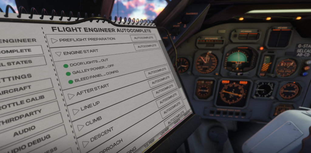 Panneau d'ingénieur de vol Lockheed L-1011 TriStar et systèmes de cockpit analogiques dans Microsoft Flight Simulator 2024