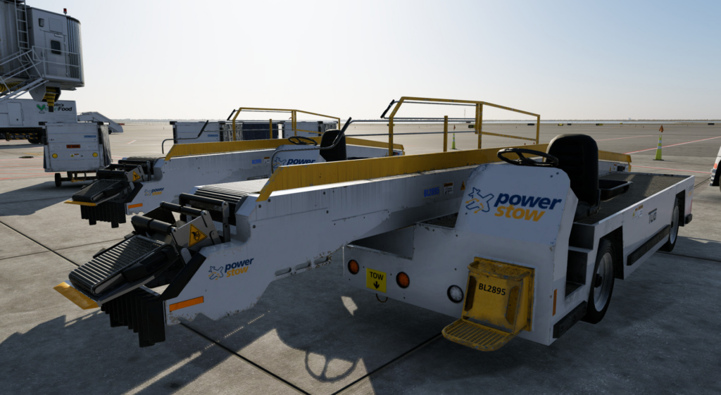 Modèles d'équipement de service au sol améliorés dans le package d'amélioration de l'aéroport pour X-Plane 12