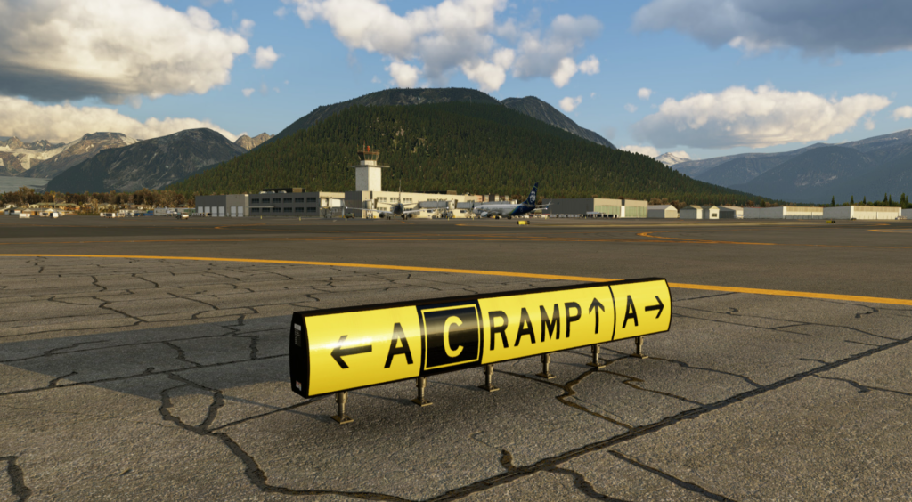 Panneaux de voie de circulation personnalisés générés en temps réel dans le package d'amélioration de l'aéroport pour X-Plane