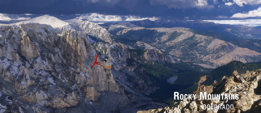 Mise à niveau détaillée du terrain du parc national des Montagnes Rocheuses dans Microsoft Flight Simulator 2024 World Update 22