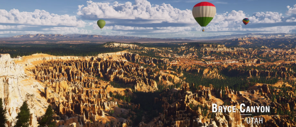Le parc national de Bryce Canyon recréé dans Microsoft Flight Simulator 2024 World Update 22 avec des paysages photoréalistes