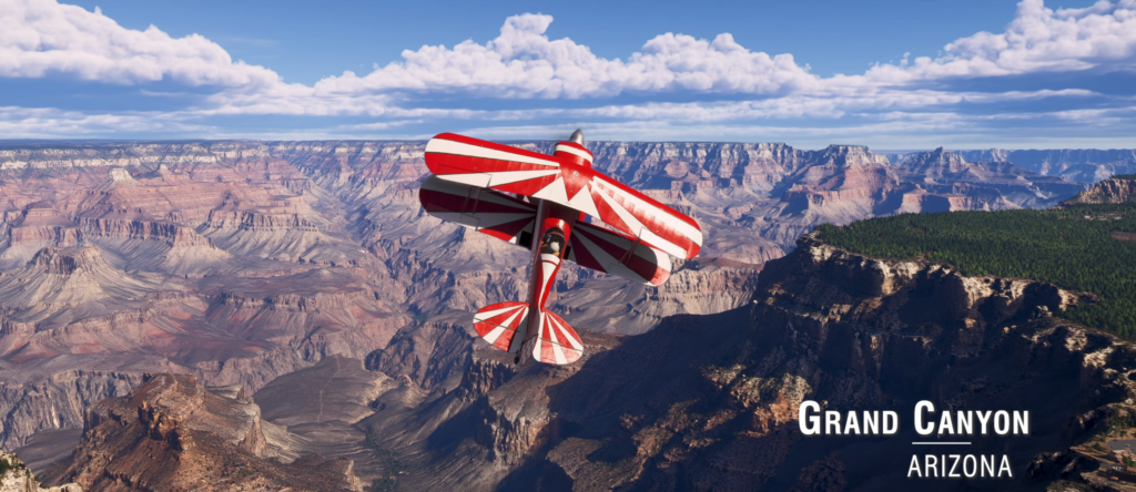 Expérience de vol aérien dans le parc national du Grand Canyon dans Microsoft Flight Simulator 2024 World Update 22