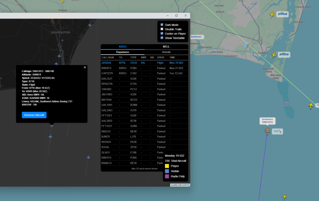 Suivi des avions en temps réel dans BeyondATC optimisé par FlightRadar24 et Navigraph pour Microsoft Flight Simulator 2024