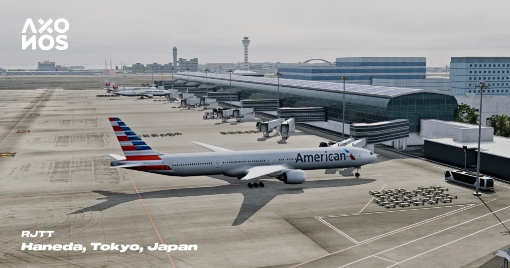 Terminal Axonos Tokyo Haneda RJTT X-Plane 12